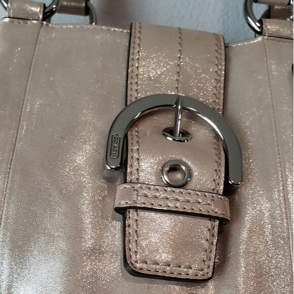 Coach Gold Metalic Purse - Picture 4 of 15